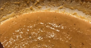 Spicy Roasted Butternut Squash, Pear, and Bacon Soup