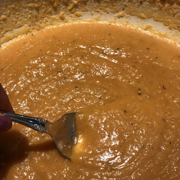Spicy Roasted Butternut Squash, Pear, and Bacon Soup