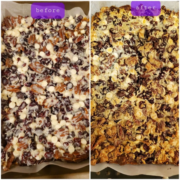 Coconut-Cranberry Bars with Pecans