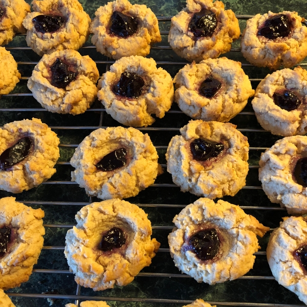 Peanut Butter and Jelly Thumbprint Cookies