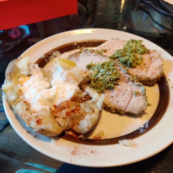 Pork Loin with Chimichurri Sauce