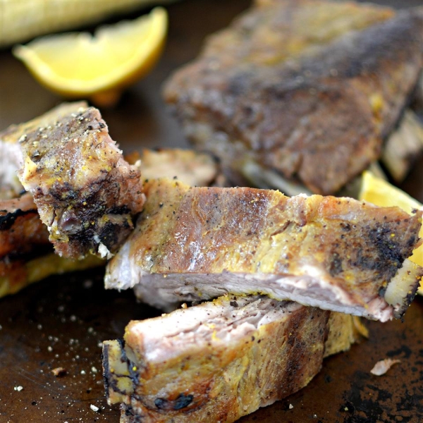 Lemon Pepper Rubbed Back Ribs