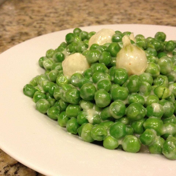 Creamed Onions and Peas