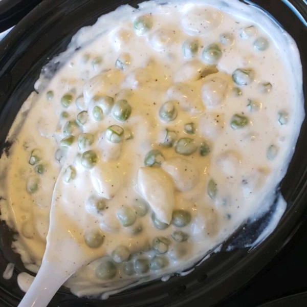 Creamed Onions and Peas