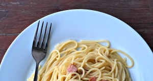 Maple Syrup-Glazed Bacon Breakfast Carbonara