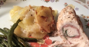 Saltimbocca di Pollo alla Romana (Prosciutto-Stuffed Chicken Breast Roulades)