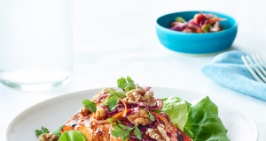 Salmon with Asian Walnut Slaw
