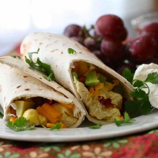Turkey Bacon Breakfast Burrito