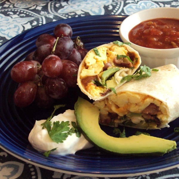 Turkey Bacon Breakfast Burrito