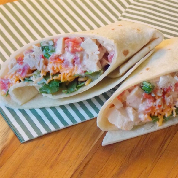 Spicy Turkey Salad Wraps