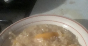 Brown Rice Pudding with Peaches