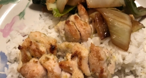 Lime-Ginger Chicken Kabobs with Peanut Sauce