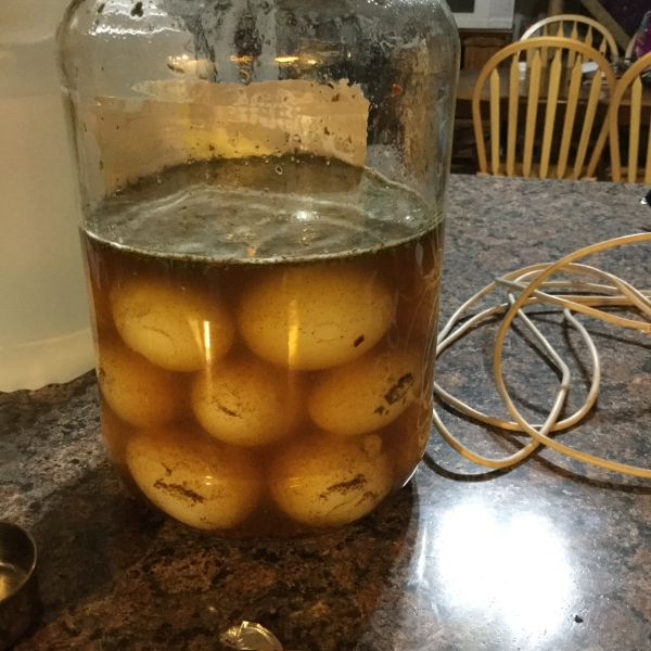 Debra's Pickled Eggs in Beer