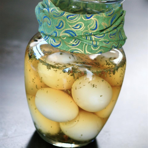 Debra's Pickled Eggs in Beer