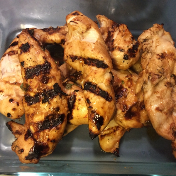 Grilled Lime Cilantro Chicken with Sweet Chili Sauce