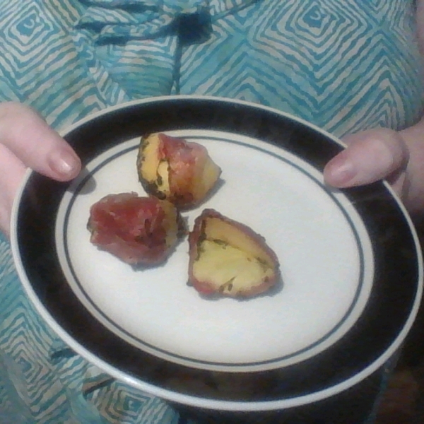 Grilled Prosciutto-Wrapped Peaches with Burrata and Basil