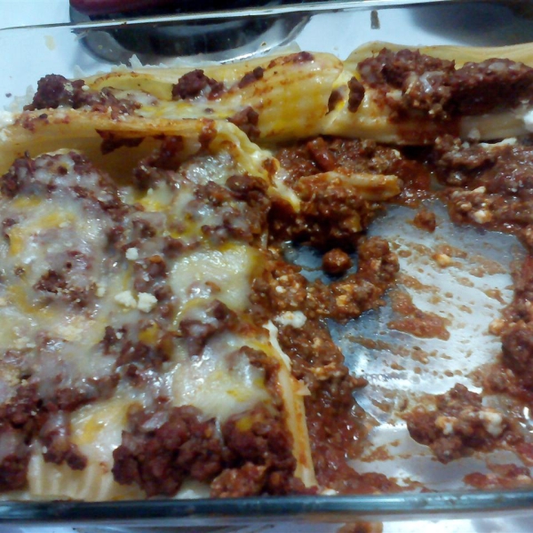 Cheese Stuffed Manicotti