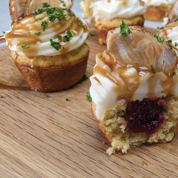 Savory Thanksgiving Cupcakes