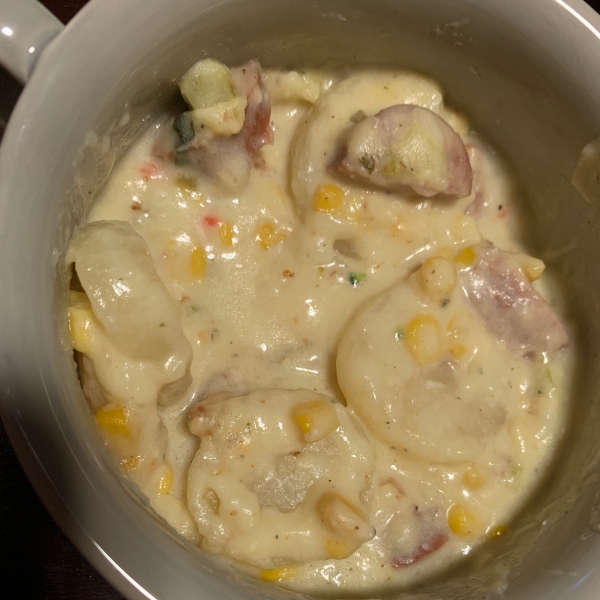 New Orleans Corn Bisque with Smoked Sausage