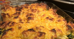 Bacon, Cheddar and Spinach Strata