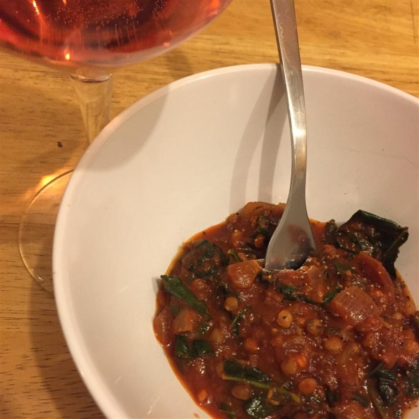 Garlic Lentils with Kale