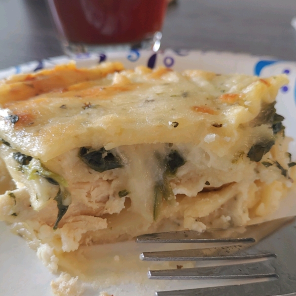 White Cheese Chicken Lasagna