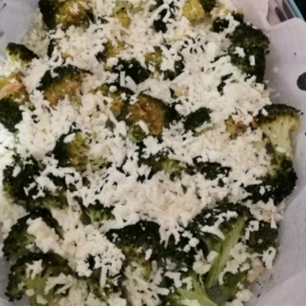 Garlic Roasted Broccoli with Parmesan Cheese