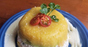 Peruvian Potato-Chicken Salad (Causa Rellena)