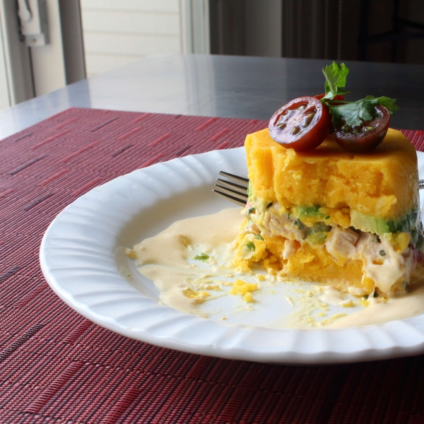 Peruvian Potato-Chicken Salad (Causa Rellena)
