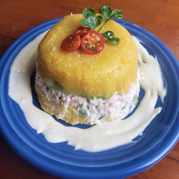 Peruvian Potato-Chicken Salad (Causa Rellena)