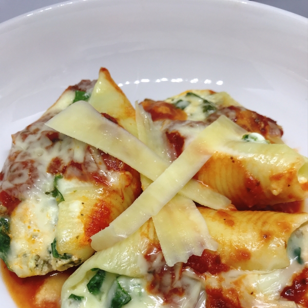 Stuffed Shells with Spinach, Ricotta, and Cottage Cheese