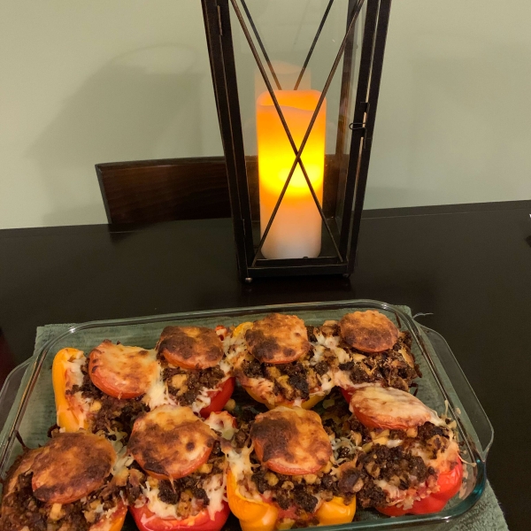 Tofu and Rice Stuffed Peppers