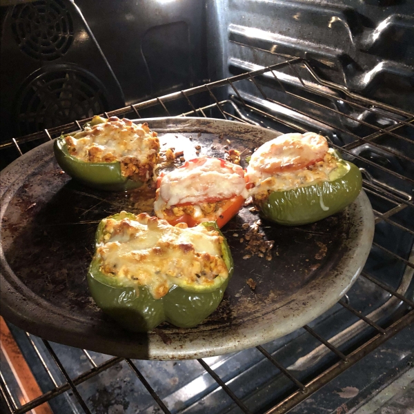 Tofu and Rice Stuffed Peppers