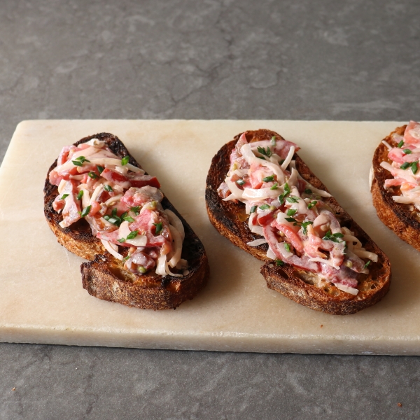 Russian Tomato Salad Bruschetta