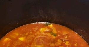 Spicy Sausage and Red Pepper Soup