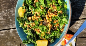 Roasted Kale and Chickpea Salad