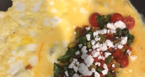 Greek Omelet with Asparagus and Feta Cheese