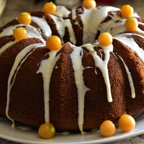 Orange-Spice Bundt Cake with Ground Cherries