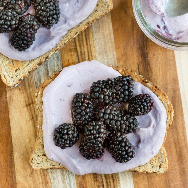 Toasts with Double Blackberries