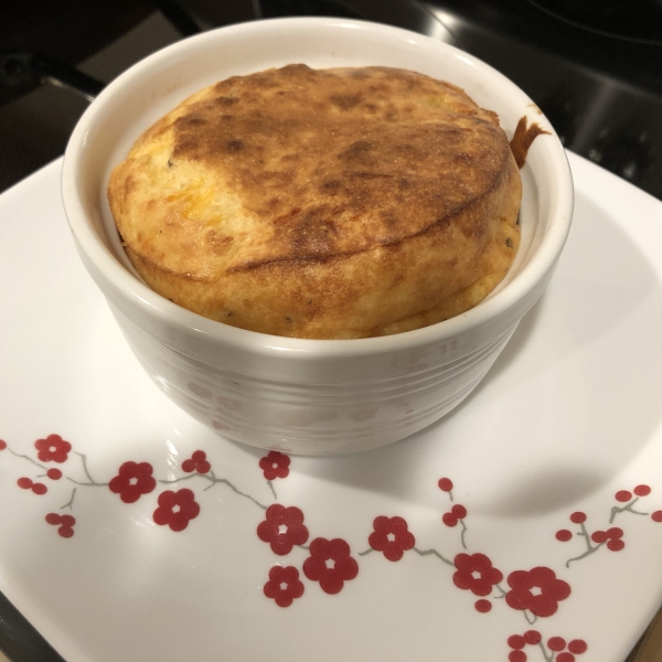 Apple and Cheddar Cheese Souffles