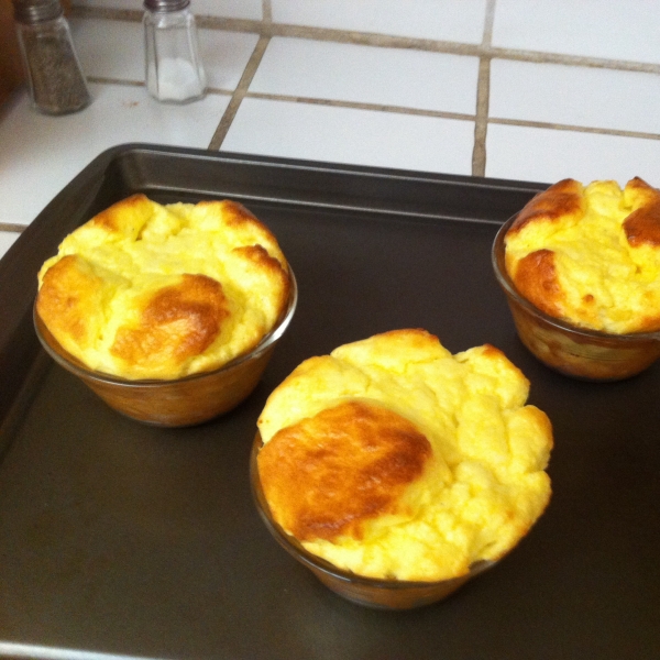 Apple and Cheddar Cheese Souffles