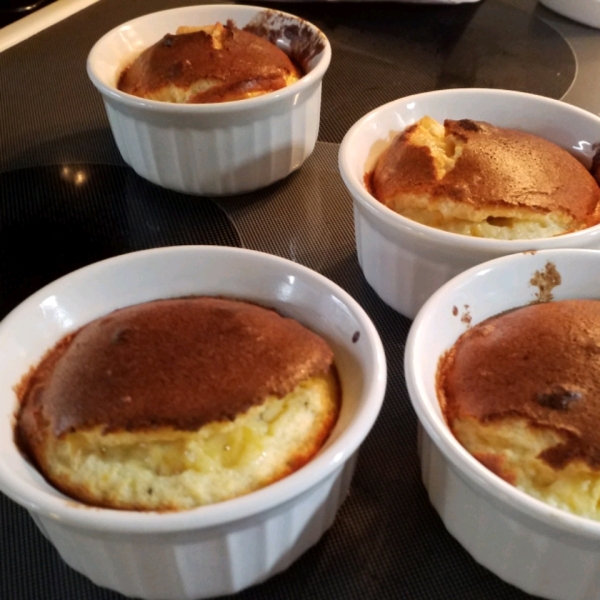 Apple and Cheddar Cheese Souffles