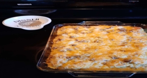 Holiday Breakfast Casserole with Biscuits and Bacon