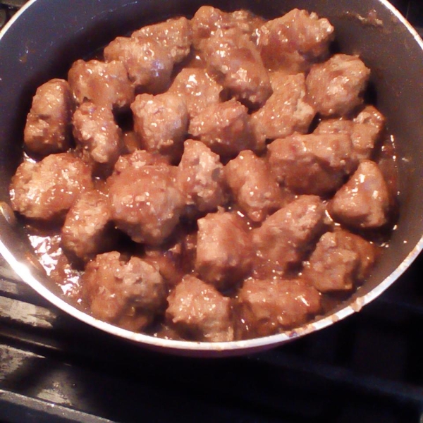 Turkey Cocktail Meatballs with Orange Cranberry Glaze