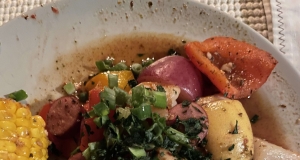 Sheet Pan Shrimp and Sausage Bake