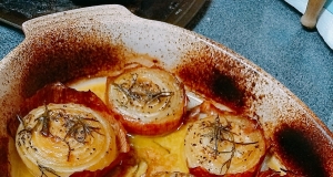 Onions Baked with Rosemary and Cream