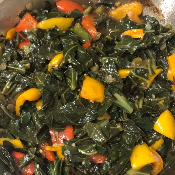 Sweet and Tangy Sauteed Collard Greens