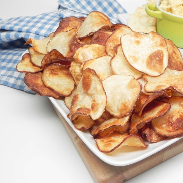 Air Fryer Salt and Vinegar Potato Chips