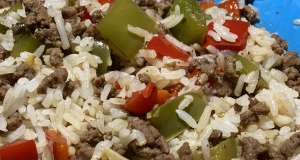 Asian Ground Beef and Pepper Saute