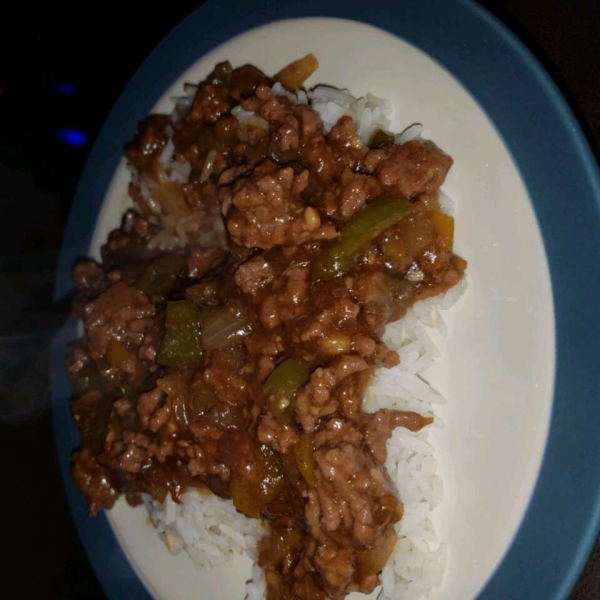 Asian Ground Beef and Pepper Saute